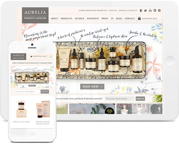 aurelia skincare mobile and ipad